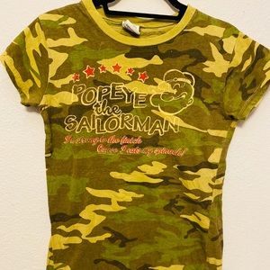 Popeye- Camo Graphic T- S